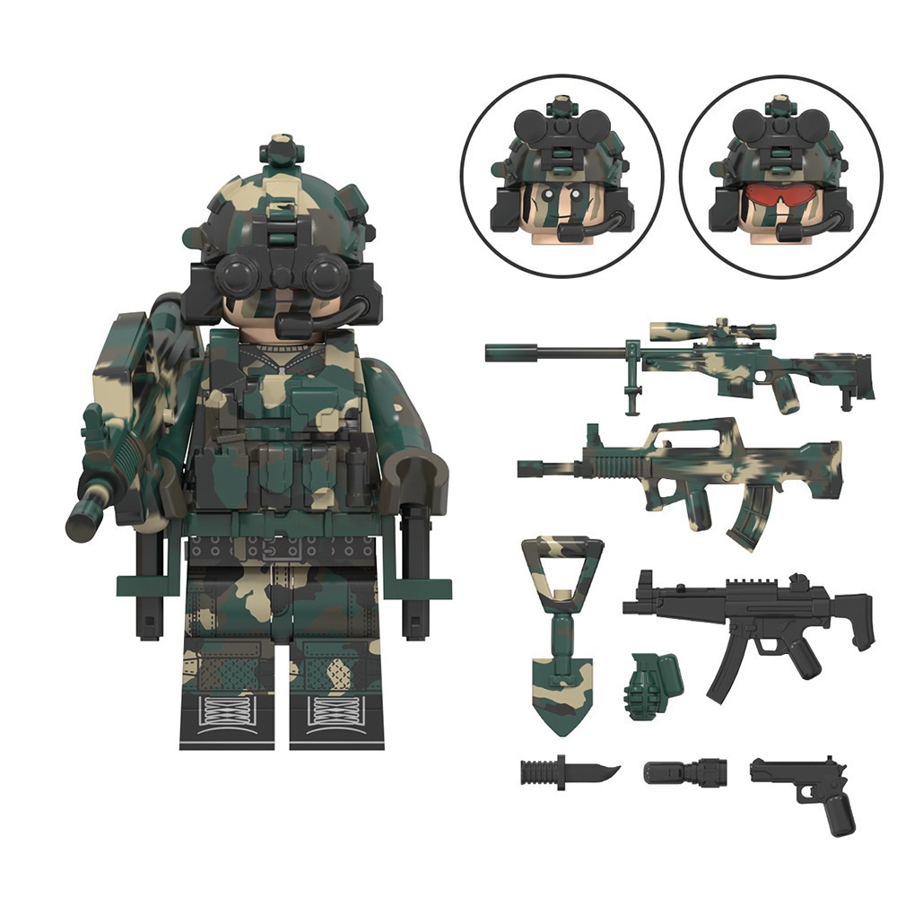 (8 Pcs Soldiers) Special Operations Forces Mini figures Toys Soldiers Building Blocks with Helmets and Weapons Easter Gifts for Kids Fit Lego