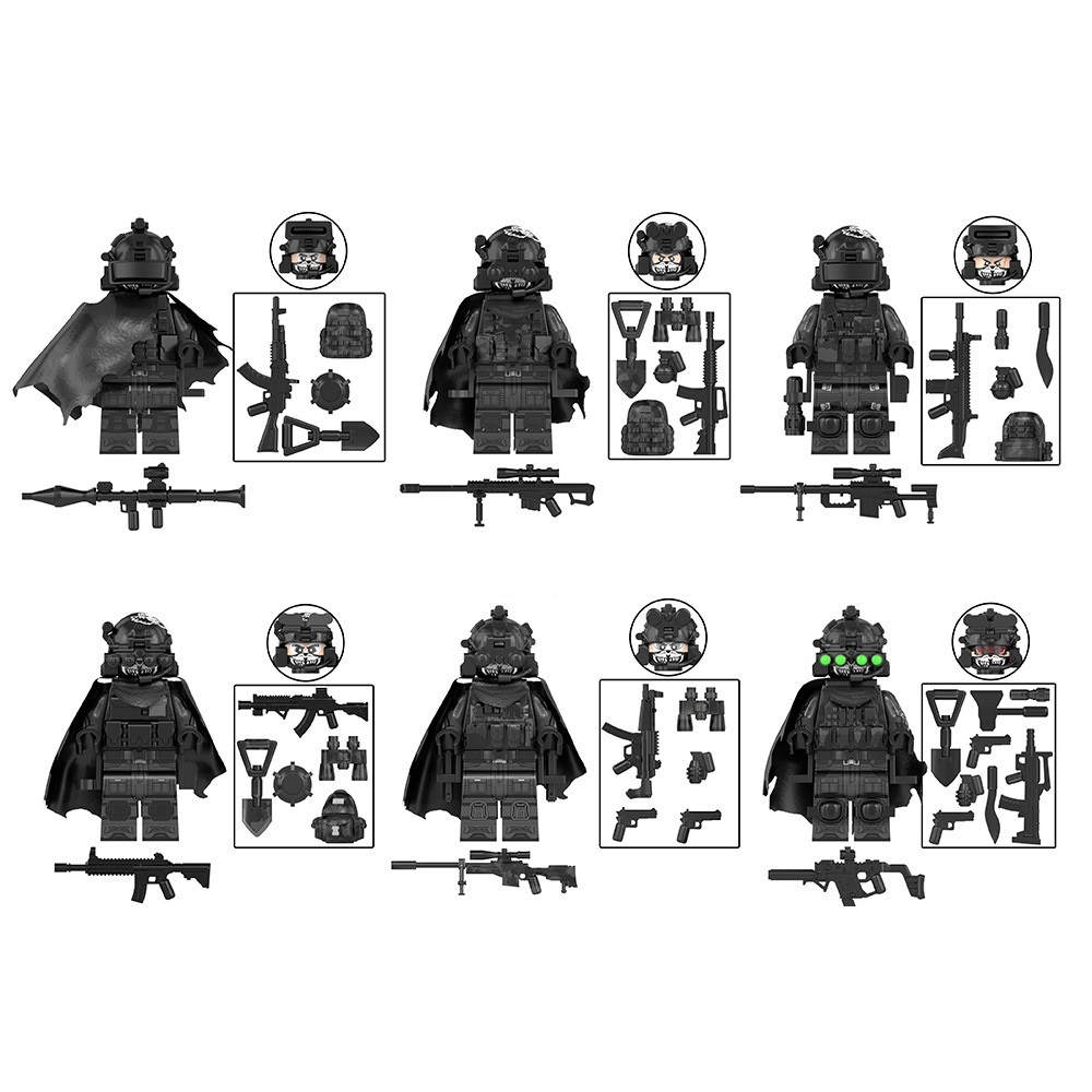 (8 Pcs Soldiers) Special Operations Forces Mini figures Toys Soldiers Building Blocks with Helmets and Weapons Easter Gifts for Kids Fit Lego