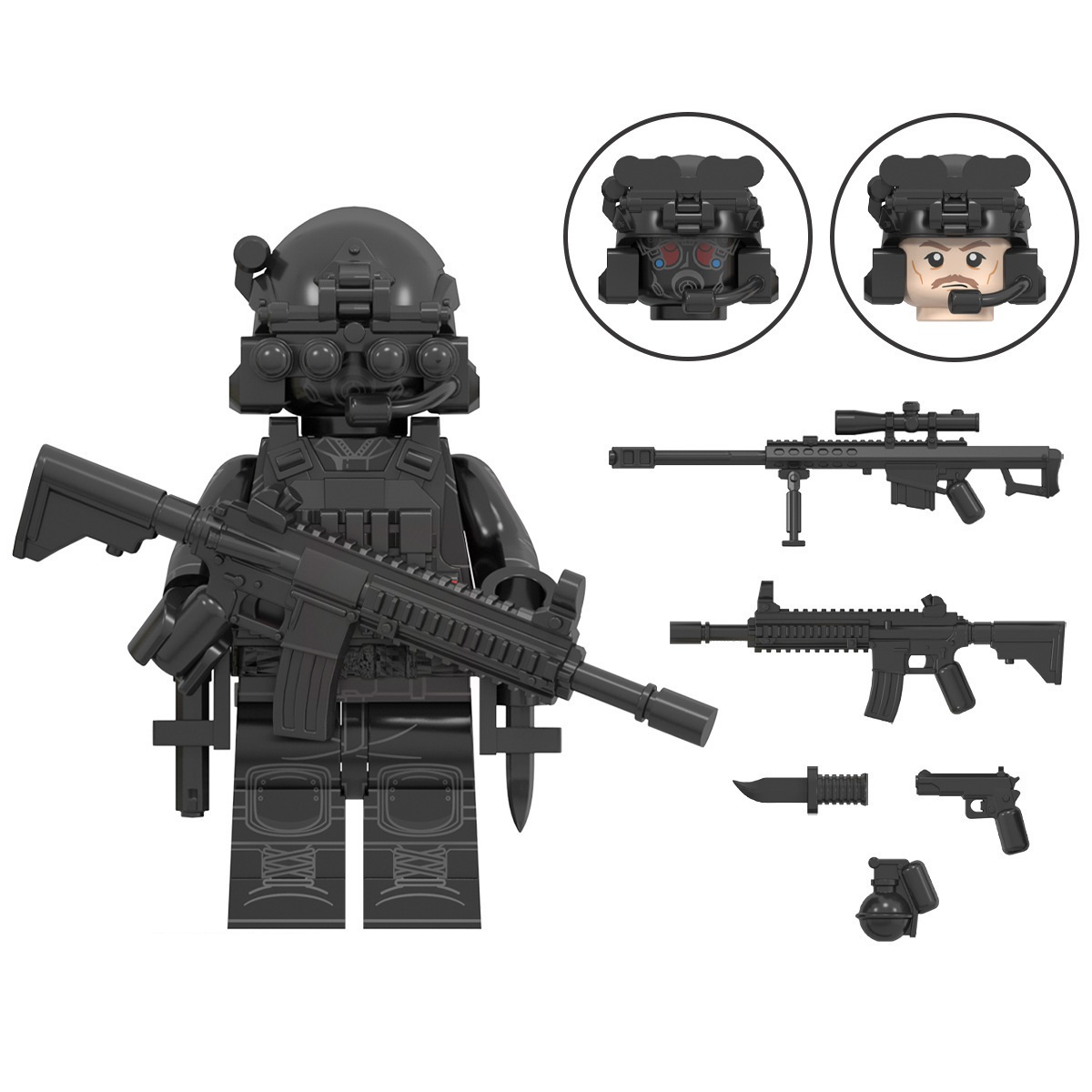 (8 Pcs Soldiers) Special Operations Forces Mini figures Toys Soldiers Building Blocks with Helmets and Weapons Easter Gifts for Kids Fit Lego