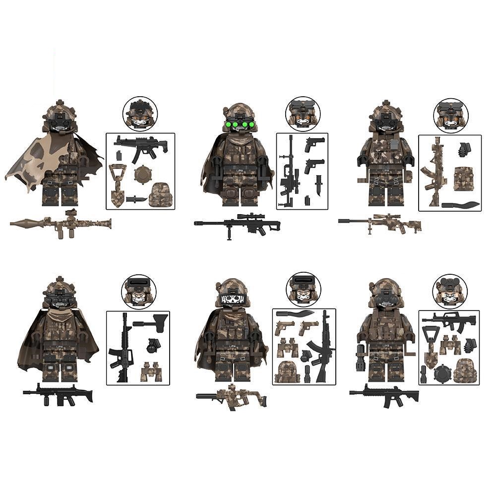 (8 Pcs Soldiers) Special Operations Forces Mini figures Toys Soldiers Building Blocks with Helmets and Weapons Easter Gifts for Kids Fit Lego