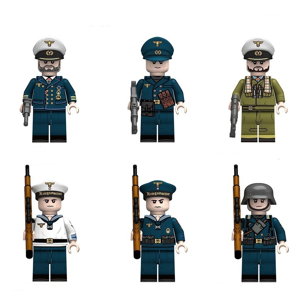 (4 Pcs Soldiers A) Military Weapon Building Blocks Toys Army Soldiers Set Camouflage Helmet Compatible with Major Minifigures Halloween for Kids