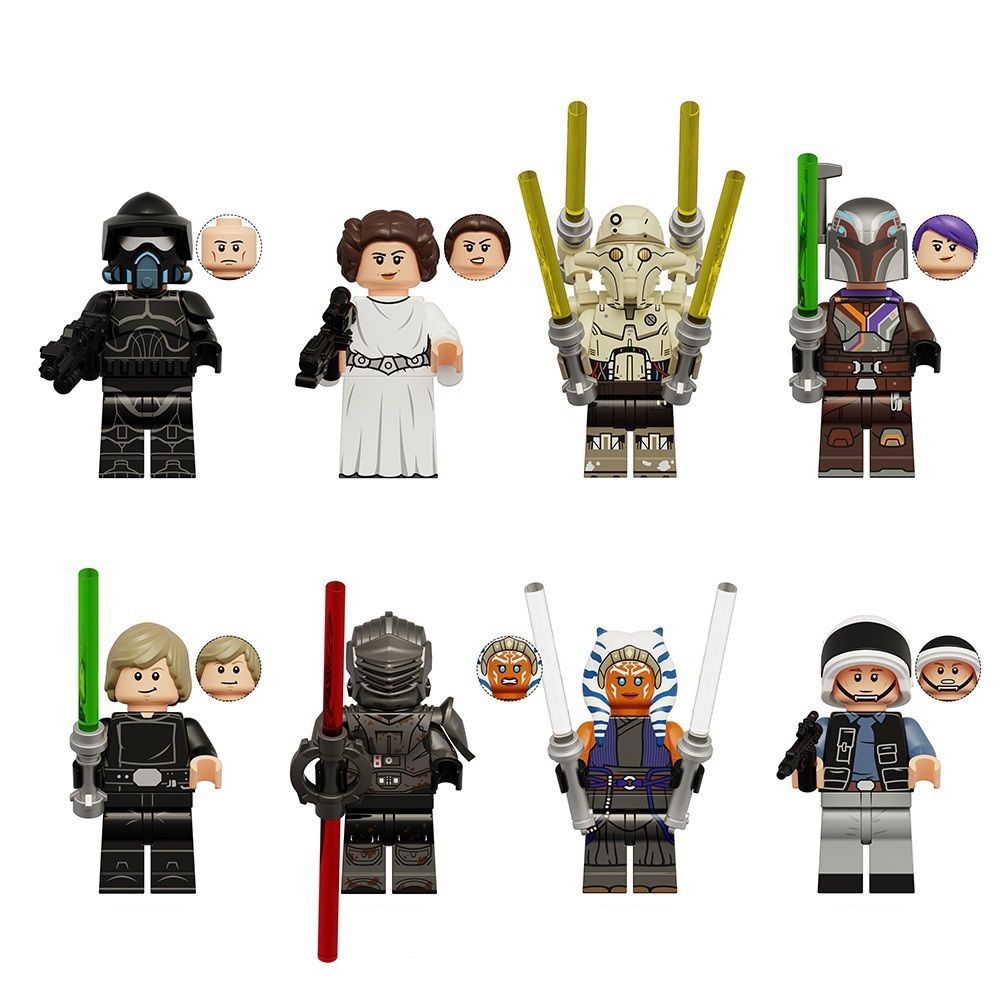 (8 Pcs Soldiers) Kids Toys The Clone Wars Minifigures Star Wars Series Building Blocks Warship Robotech Ornaments Gifts