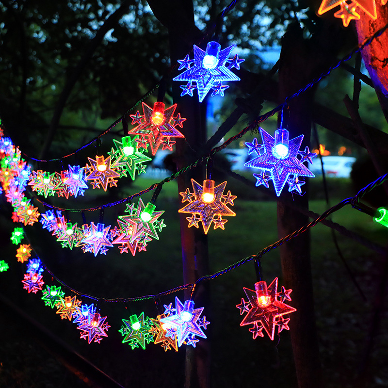 (moon RGB) 200 Leds Solar Fairy Lights for Garden Decorations Outdoor Christmas String Lights for Yard Decor Waterproof