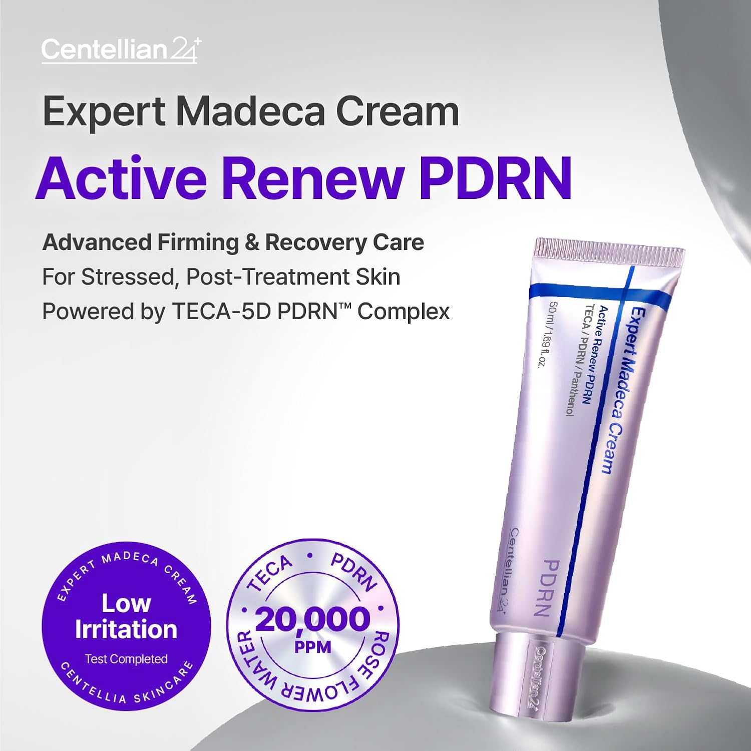 CENTELLIAN 24 Expert Madeca Cream Active Renew PDRN Firming Cream Elasticity Soothing Hydrating Face Moisturizer Hyaluronic Acid Glutathione Skin Care 50ml