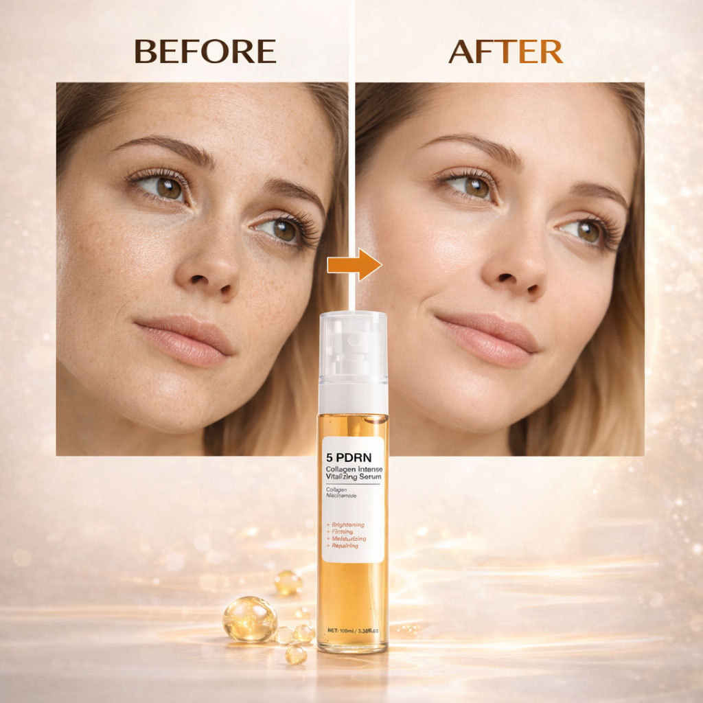 PDRN Collagen Revitalizing Essence For Firming Brightening And Hydrating Daily Facial Skin Rejuvenation Treatment 100ml