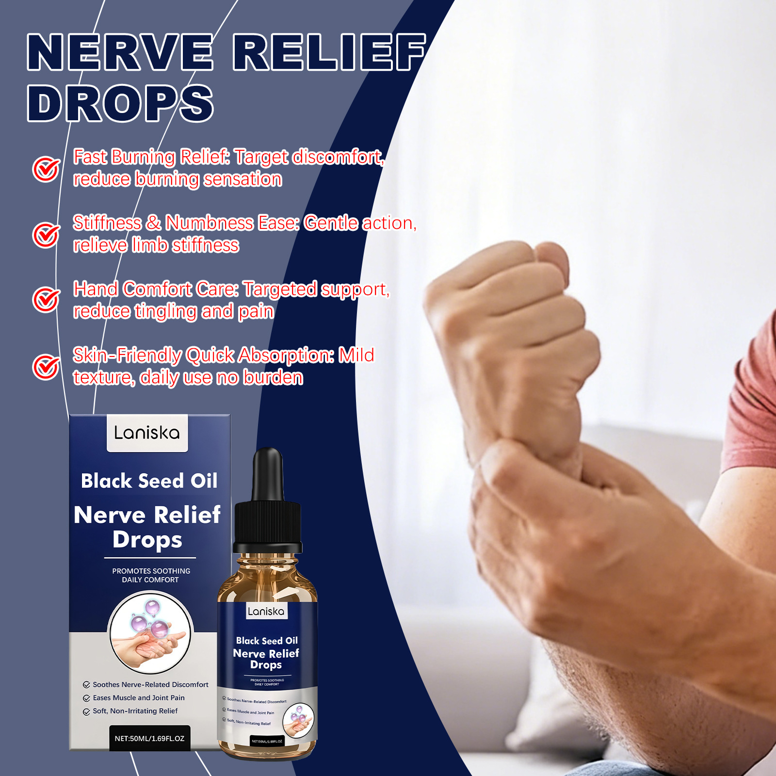 Body Care Drops For Moisturizing Soothing Joint Skin Daily Massage And External Comfort Application