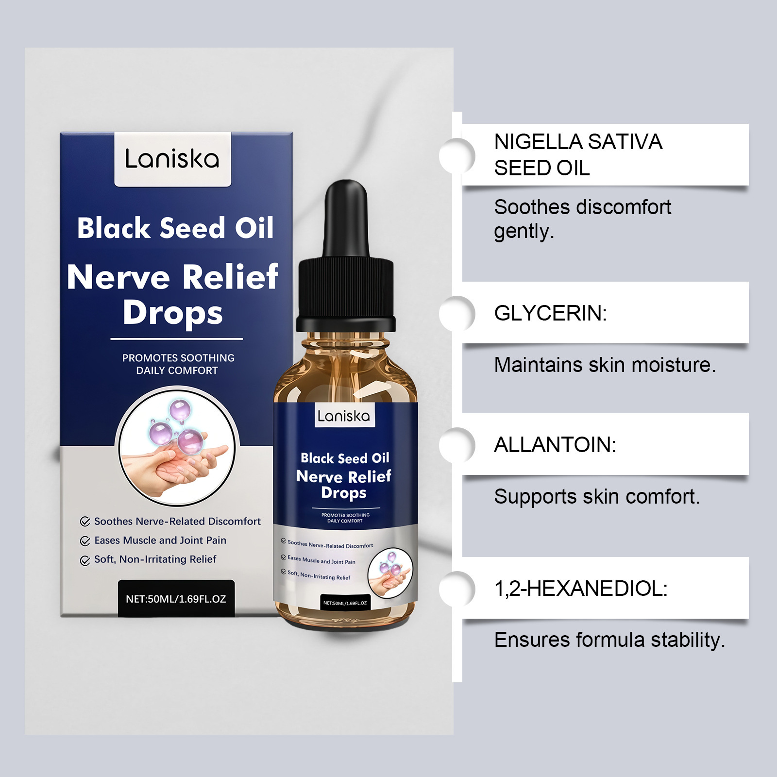 Body Care Drops For Moisturizing Soothing Joint Skin Daily Massage And External Comfort Application
