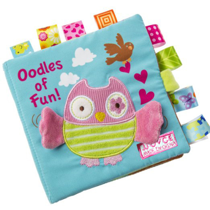 (monkey 616) Animal Style Monkey/Owl/Dog Newborn Baby Toys Learning Educational Kids Cloth Books Cute Infant Baby Fabric Book Ratteles Toy