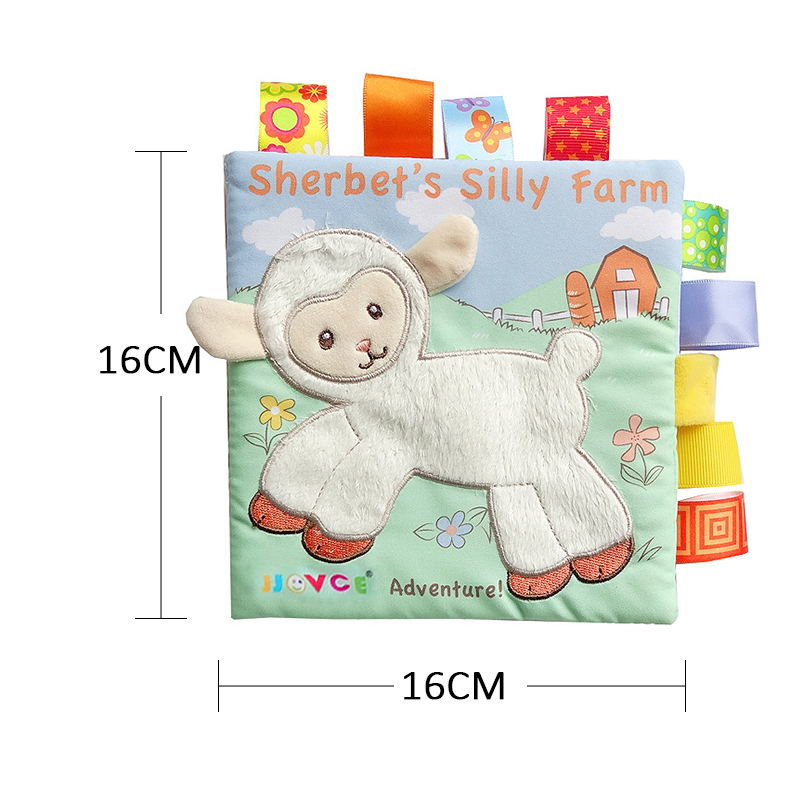 (monkey 616) Animal Style Monkey/Owl/Dog Newborn Baby Toys Learning Educational Kids Cloth Books Cute Infant Baby Fabric Book Ratteles Toy