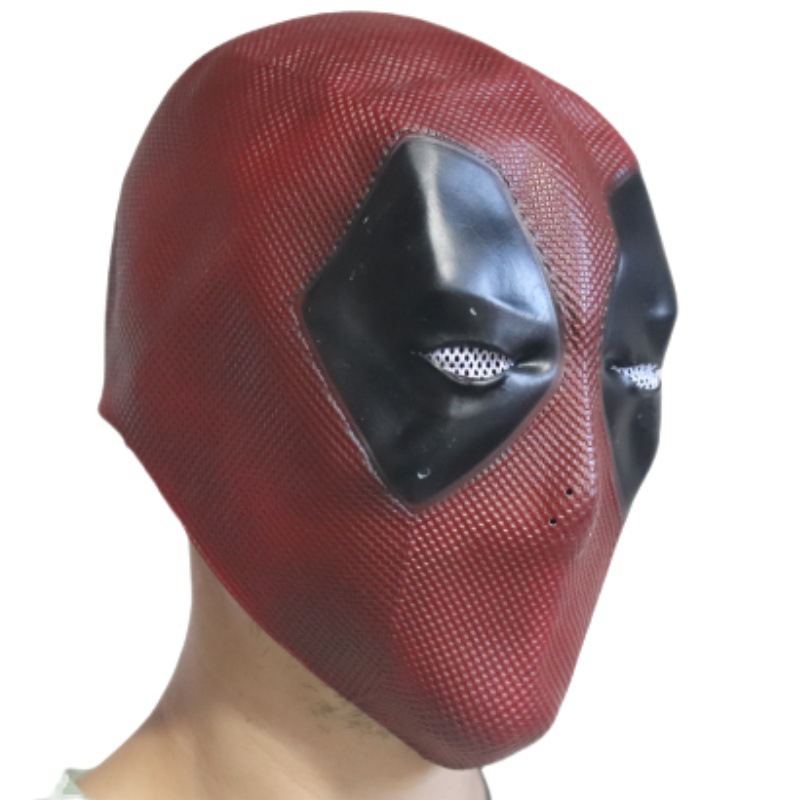 (Long Deadpool) Mask Alien Demon Headgear Halloween Scary Latex Funny Party Cos Prop Thrilling Shape