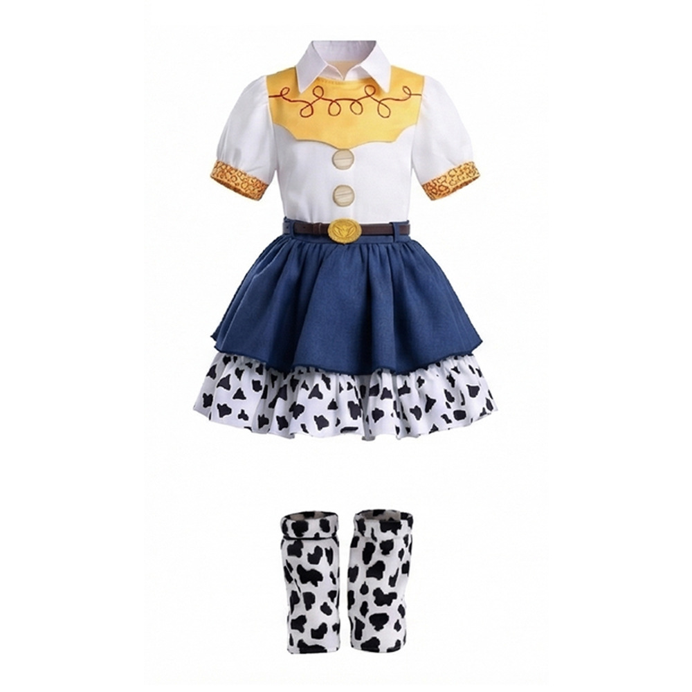 (160) Jessie Cosplay Costume Toy Story Halloween Kids Role Play Princess Dress