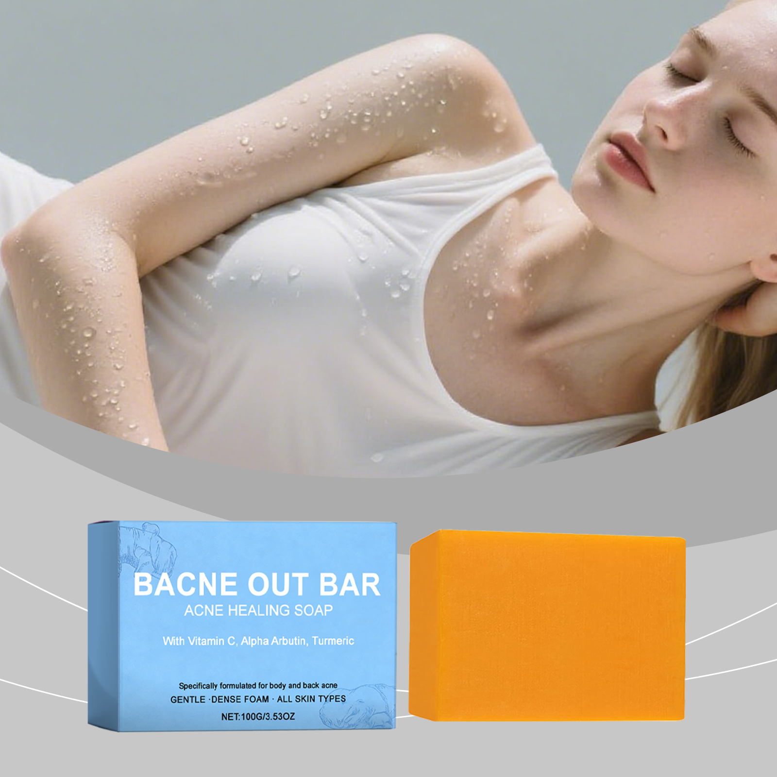 Body Soap Gentle Clean Skin Hydrate Soft Bright Gloss Purify Fresh Clear Bath Care