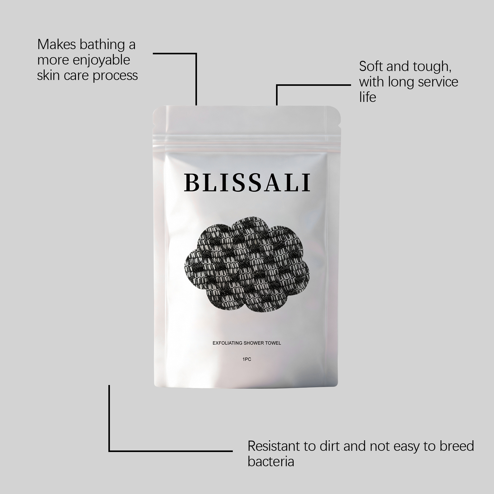 Body Cleansing Bath Towel Deep Clean Smooth Exfoliate Skin Bath Scrubber Comfort Household Daily Shower Use
