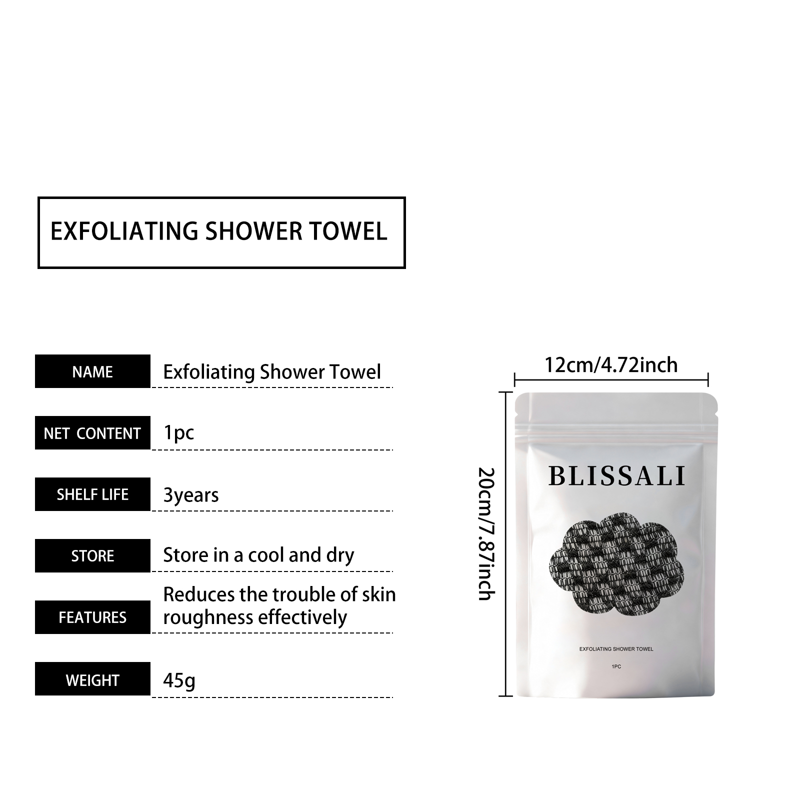 Body Cleansing Bath Towel Deep Clean Smooth Exfoliate Skin Bath Scrubber Comfort Household Daily Shower Use