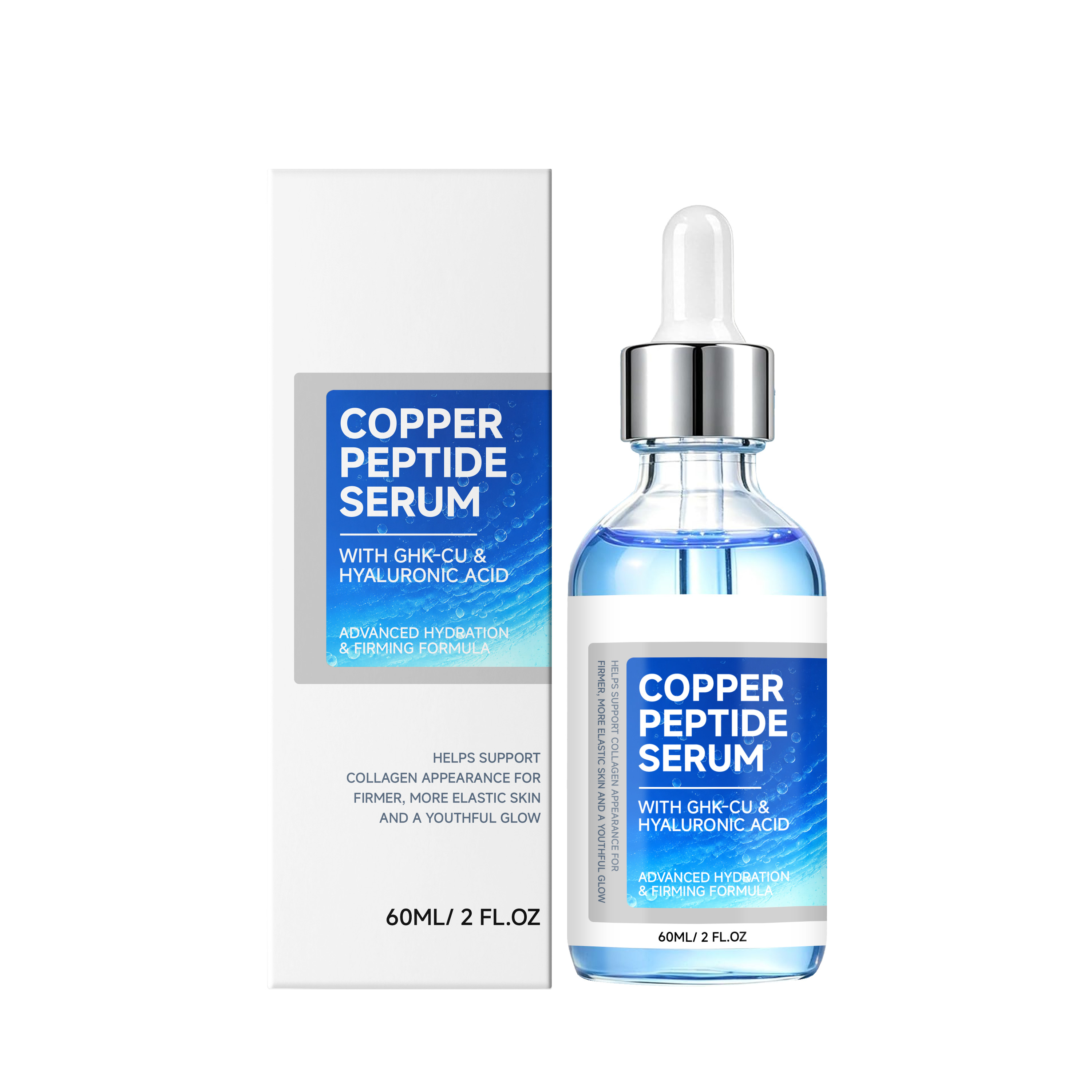 Copper Peptide Moisturizing Essence Liquid Refreshing Nourishing Delicate Mild Hydrating Easy To Spread Facial Skin Care Serum