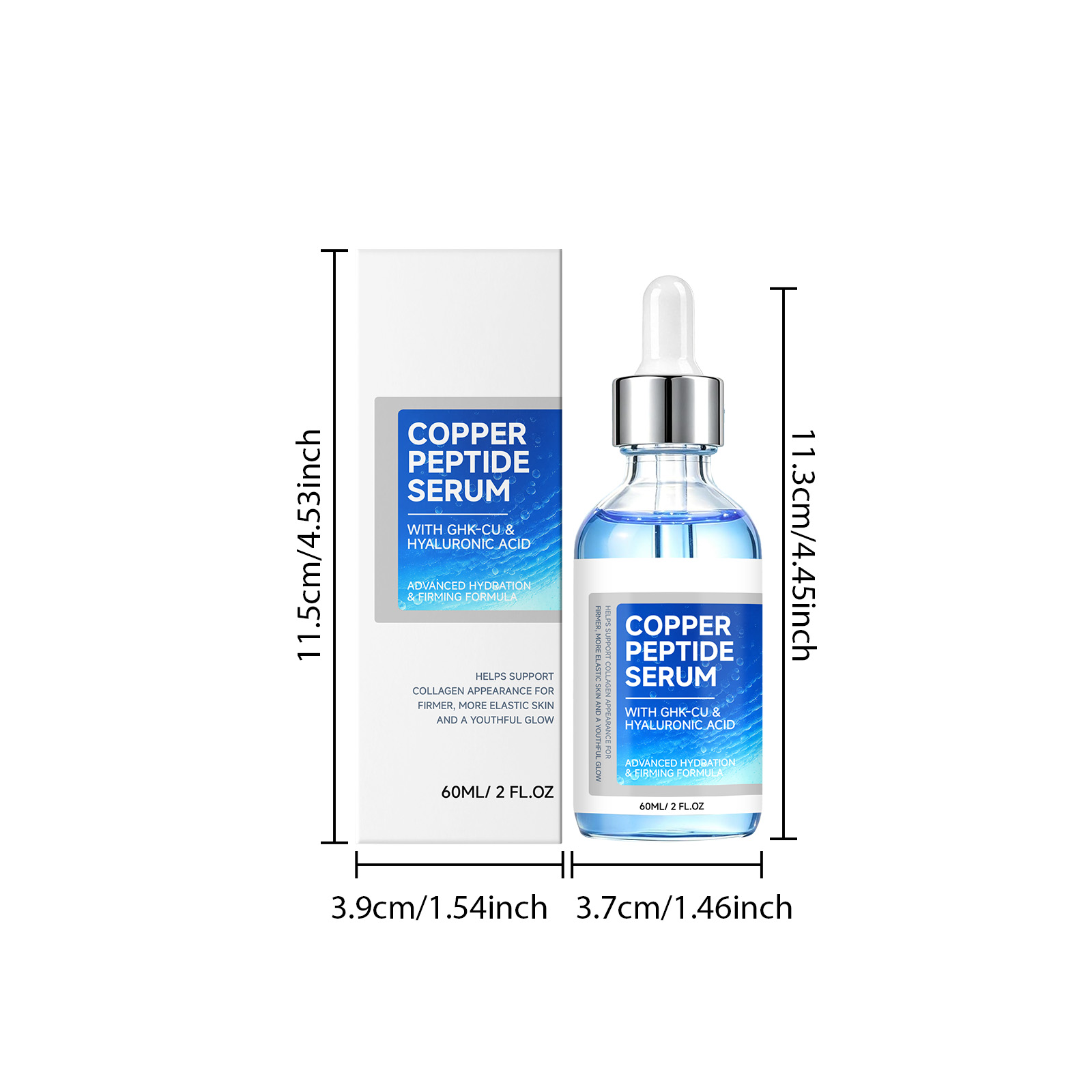 Copper Peptide Moisturizing Essence Liquid Refreshing Nourishing Delicate Mild Hydrating Easy To Spread Facial Skin Care Serum