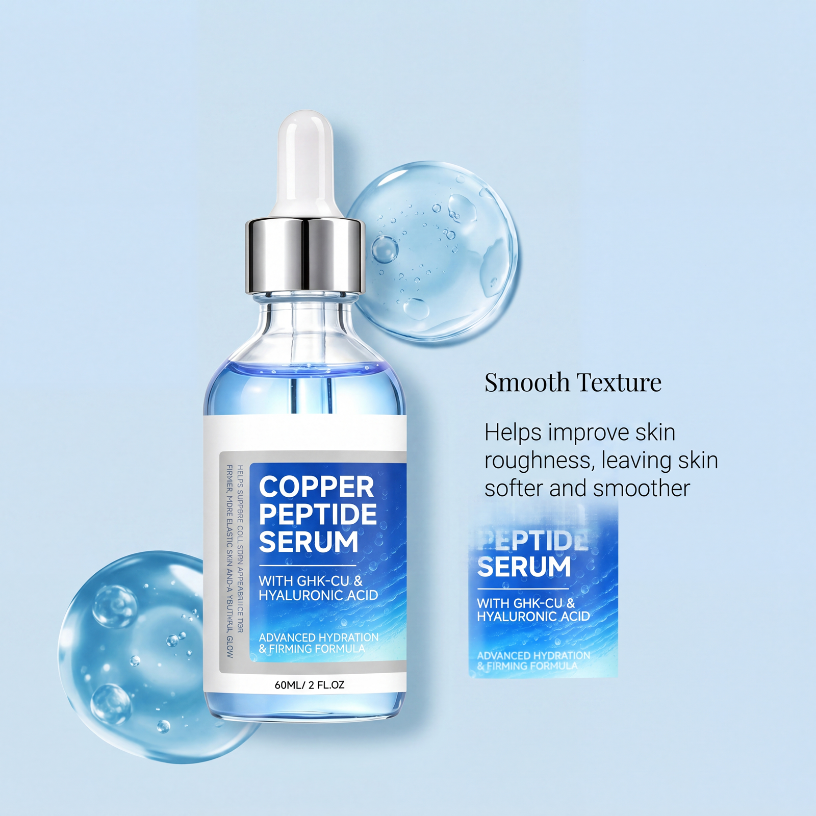 Copper Peptide Moisturizing Essence Liquid Refreshing Nourishing Delicate Mild Hydrating Easy To Spread Facial Skin Care Serum