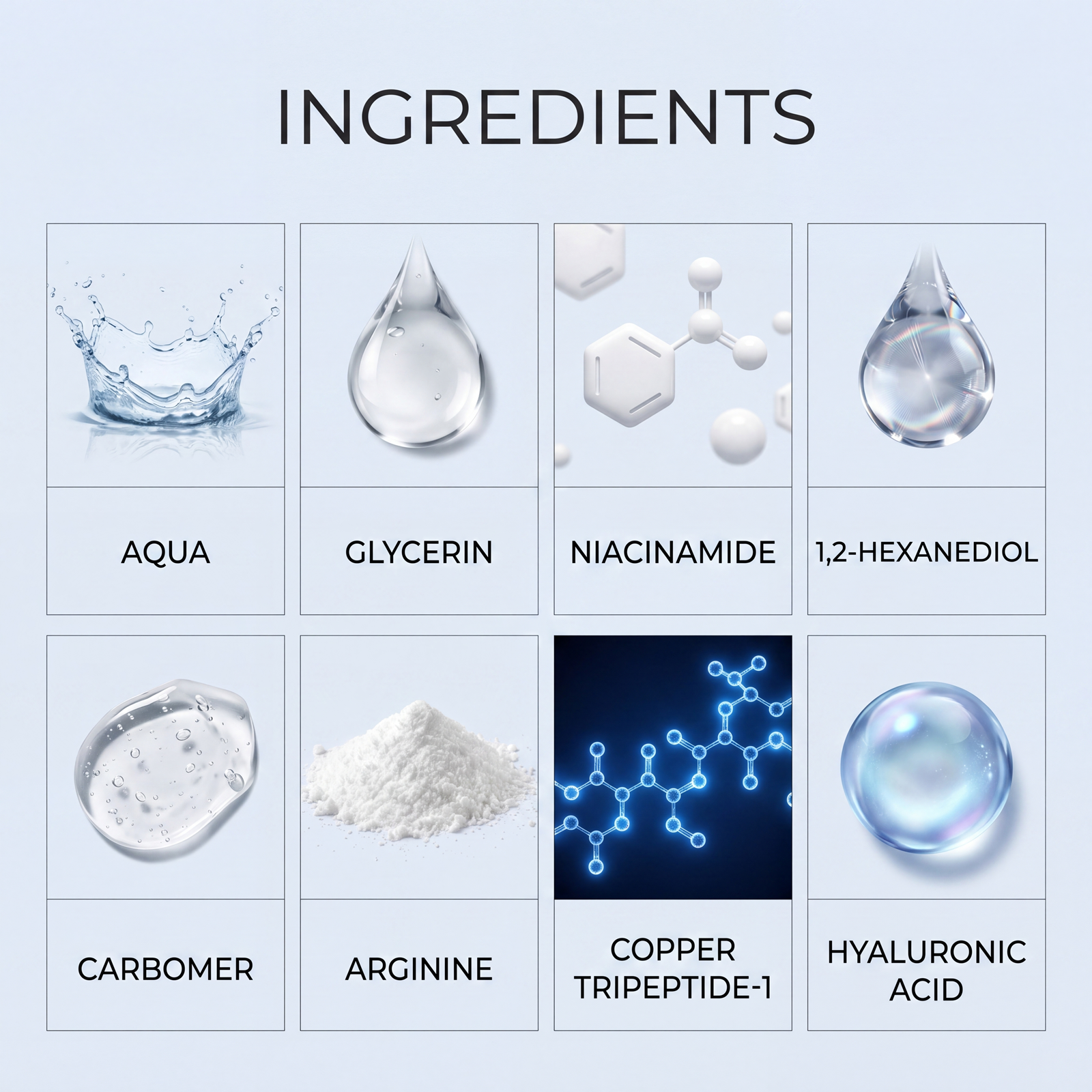 Copper Peptide Moisturizing Essence Liquid Refreshing Nourishing Delicate Mild Hydrating Easy To Spread Facial Skin Care Serum