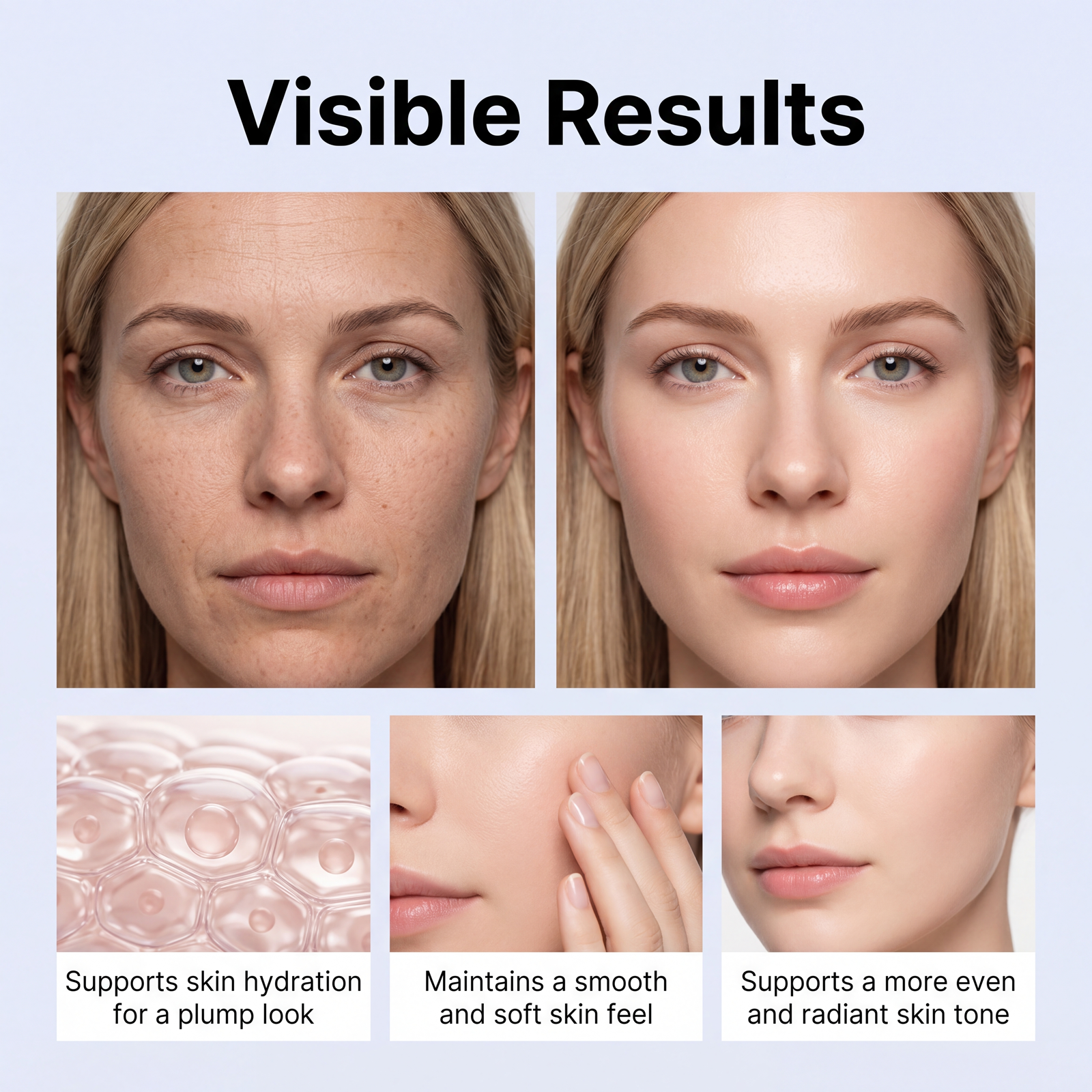 Copper Peptide Moisturizing Essence Liquid Refreshing Nourishing Delicate Mild Hydrating Easy To Spread Facial Skin Care Serum