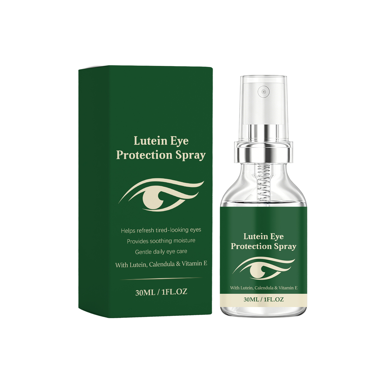 Eye Protection Spray With Lutein Fine Mist Non Irritating Non Smudging Moisturizing For Skin Around Eyes