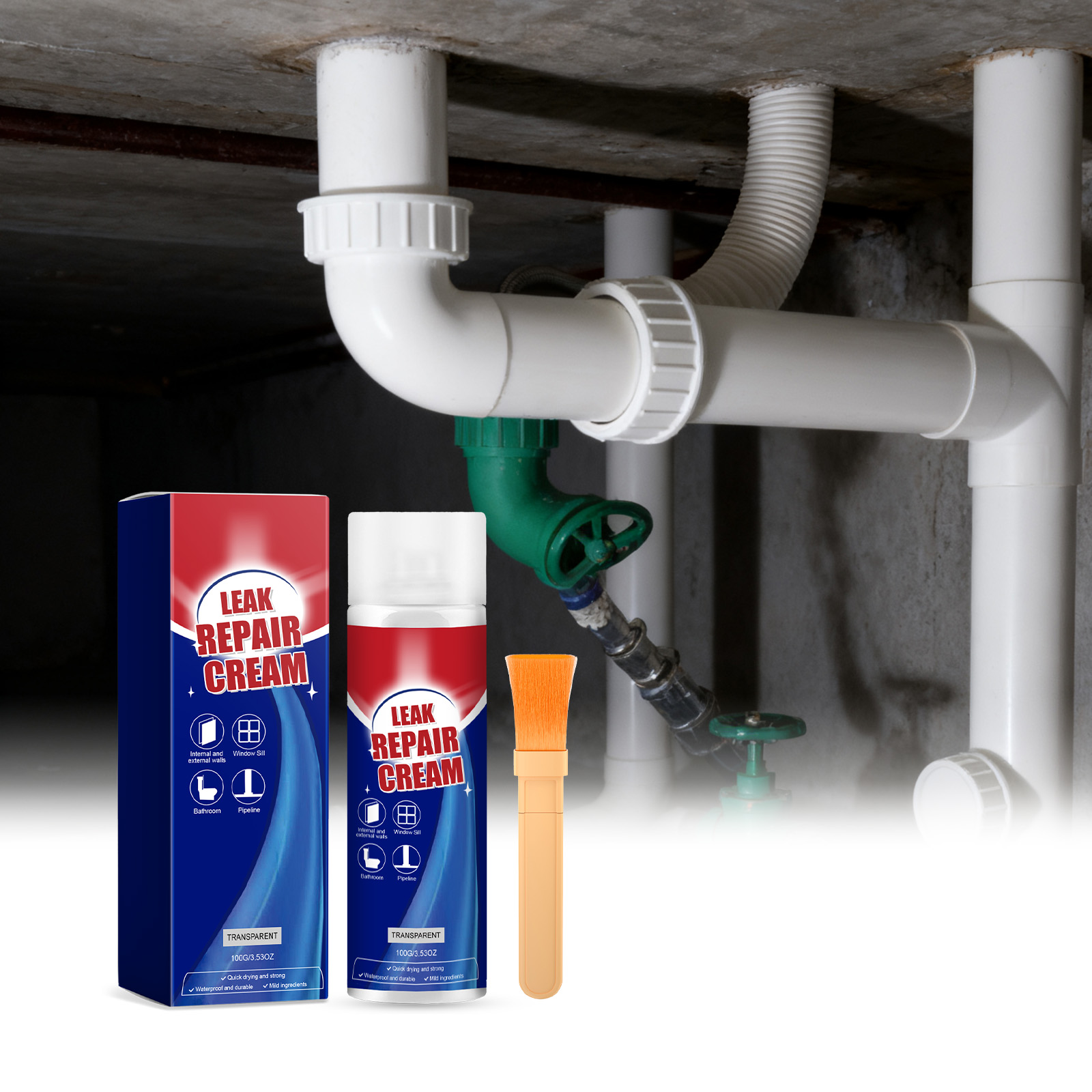 Leak Repair Glue Transparent Convenient Simple To Operate Daily Multi Scene Universal Multipurpose Adhesive Sealant Fast Handy Clear Waterproof