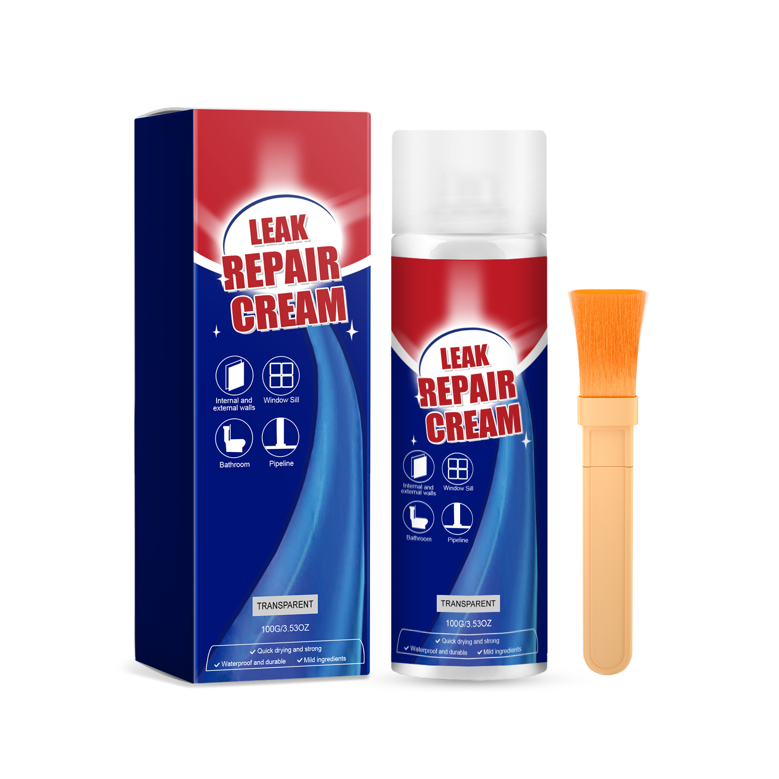 Leak Repair Glue Transparent Convenient Simple To Operate Daily Multi Scene Universal Multipurpose Adhesive Sealant Fast Handy Clear Waterproof