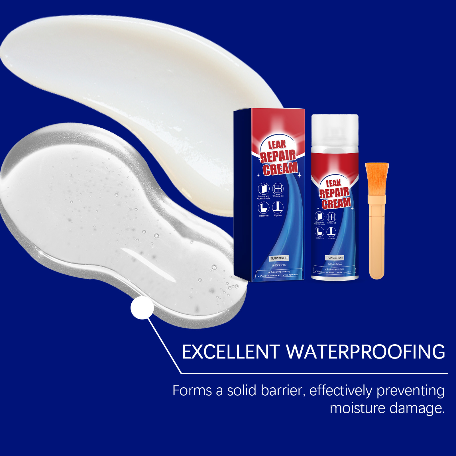 Leak Repair Glue Transparent Convenient Simple To Operate Daily Multi Scene Universal Multipurpose Adhesive Sealant Fast Handy Clear Waterproof