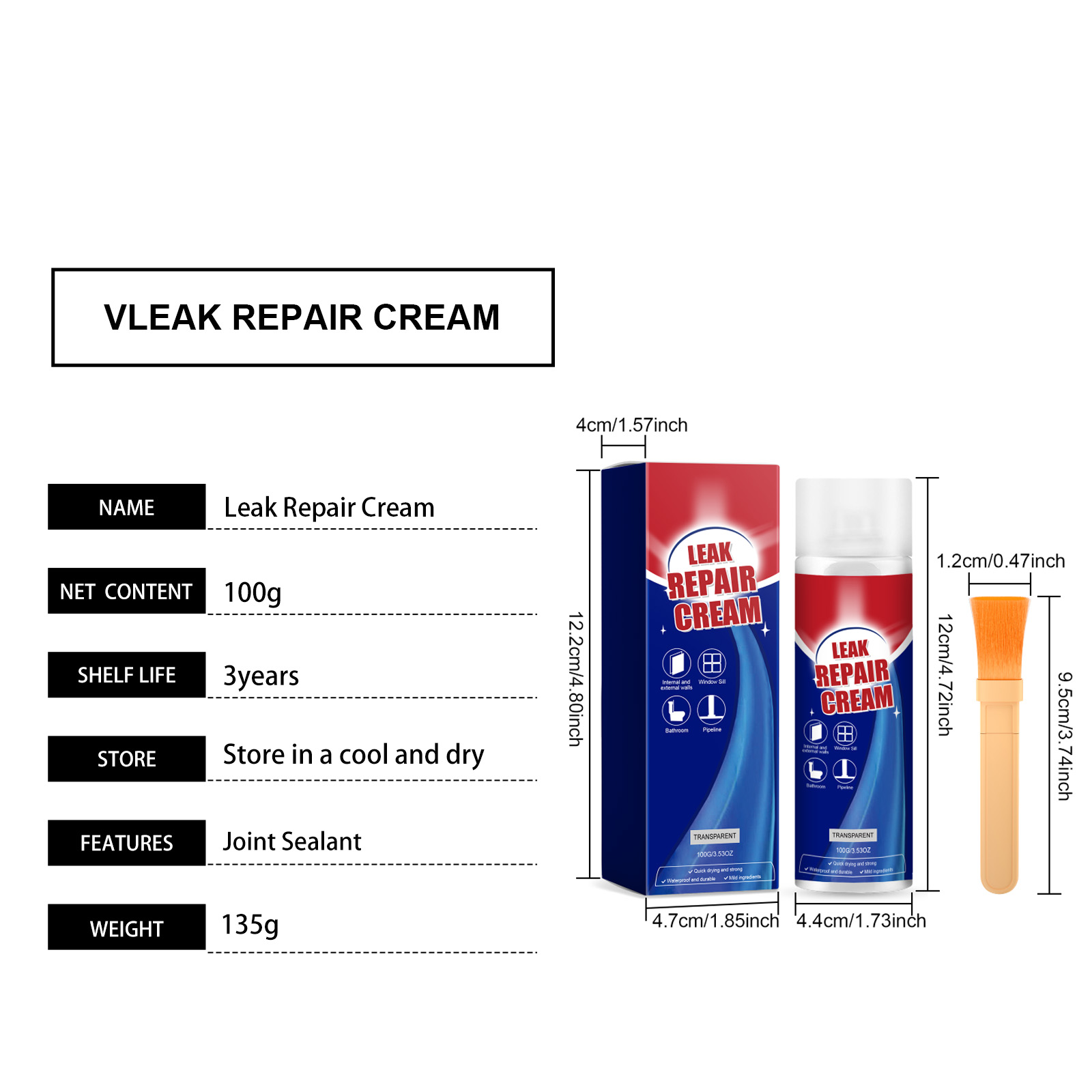 Leak Repair Glue Transparent Convenient Simple To Operate Daily Multi Scene Universal Multipurpose Adhesive Sealant Fast Handy Clear Waterproof