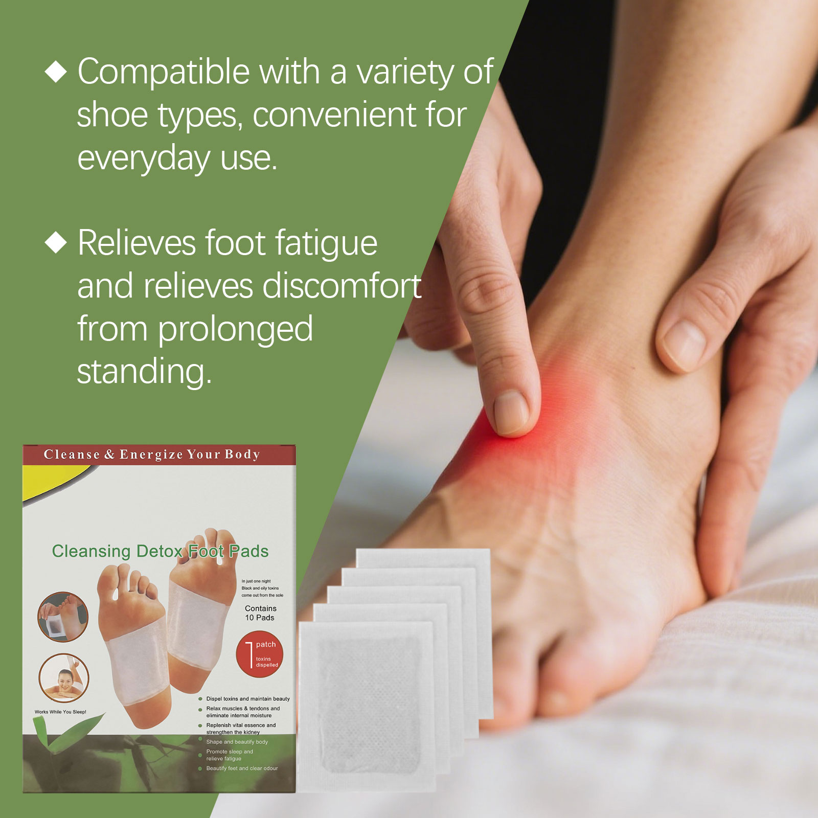 Body Care Foot Patch Daily Care Hydrating Massage Moist Smooth Mild Soft Skin Friendly Foot Skin