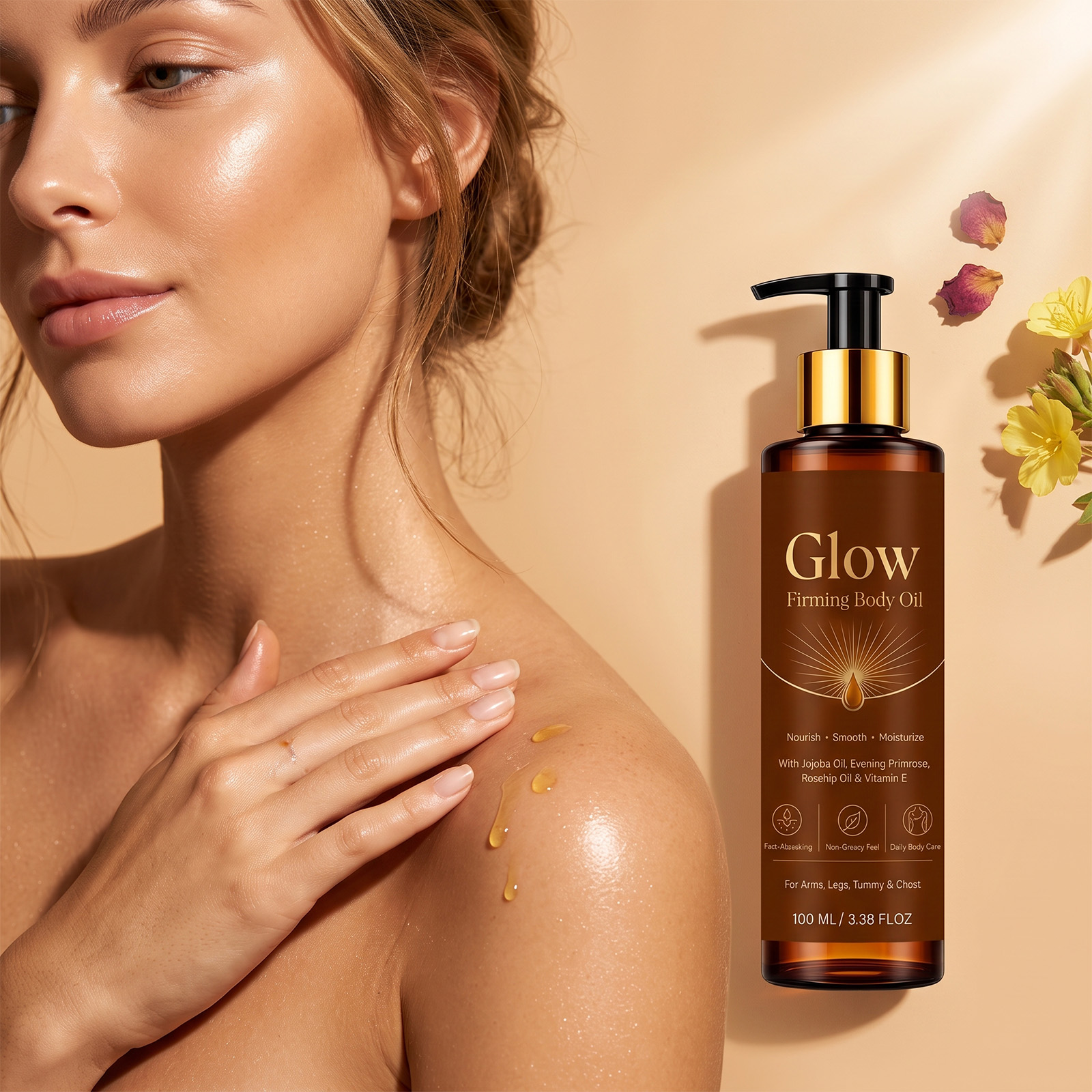 Brightening Body Care Oil Silky Smooth Hydrating Refreshing Moisturizing Gentle Skin Daily Massage Lotion