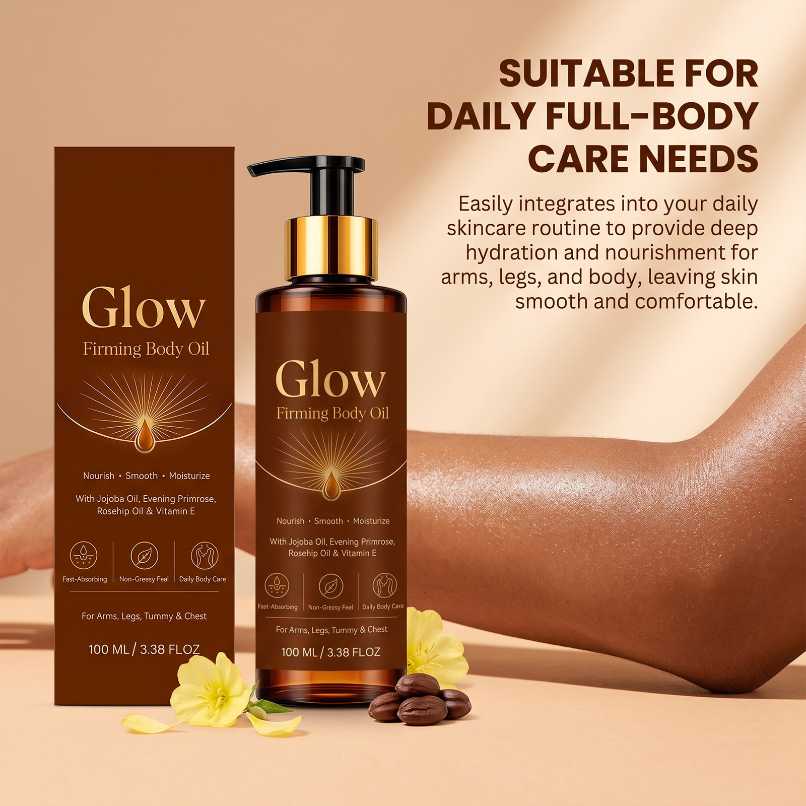 Brightening Body Care Oil Silky Smooth Hydrating Refreshing Moisturizing Gentle Skin Daily Massage Lotion