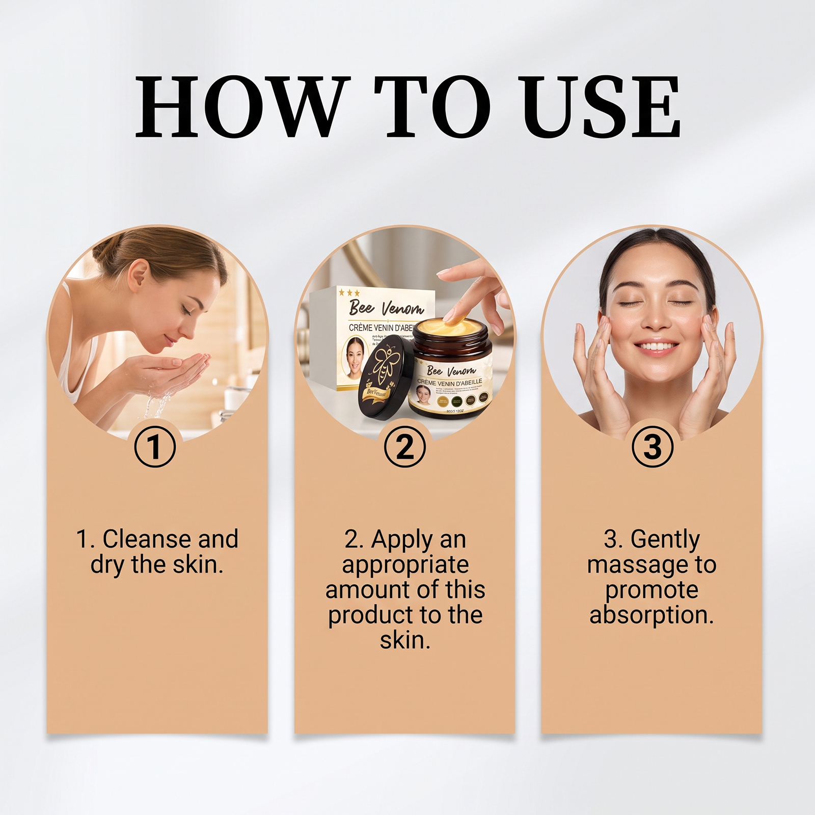 Bee Venom Skin Smoothing Cream Mild Ingredients Moisturizing Cleansing Body Partial Skin Daily Smooth Care