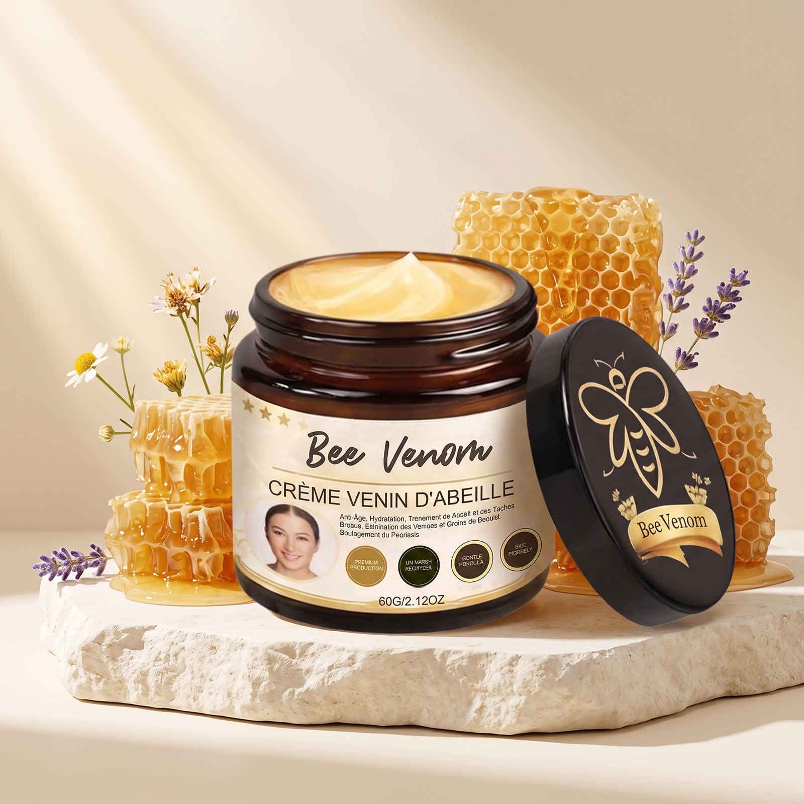 Bee Venom Skin Smoothing Cream Mild Ingredients Moisturizing Cleansing Body Partial Skin Daily Smooth Care
