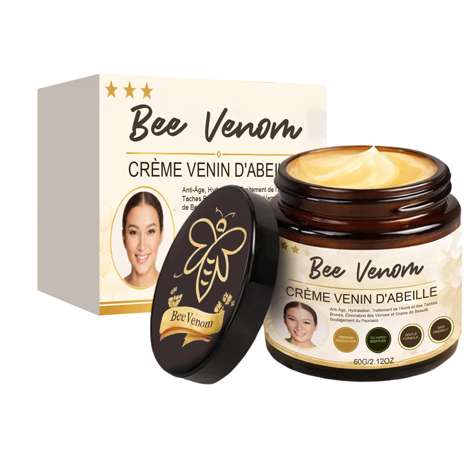 Bee Venom Skin Smoothing Cream Mild Ingredients Moisturizing Cleansing Body Partial Skin Daily Smooth Care
