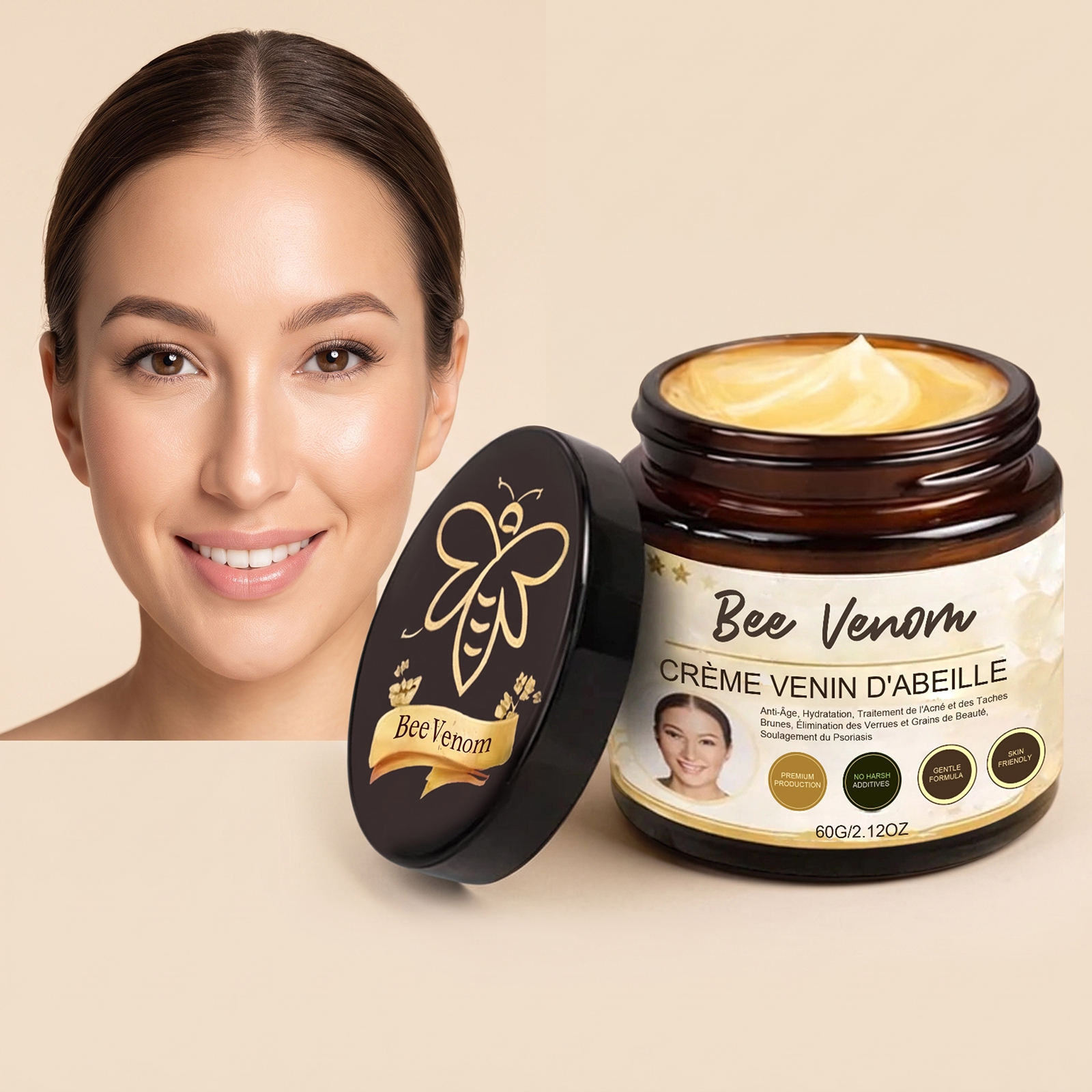 Bee Venom Skin Smoothing Cream Mild Ingredients Moisturizing Cleansing Body Partial Skin Daily Smooth Care