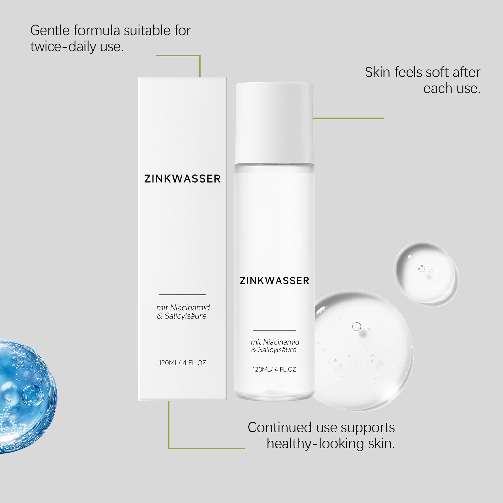 Salicylic Acid Moisturizing Facial Toner Mild Hydrating Nourish Smooth Delicate Skin Care Face