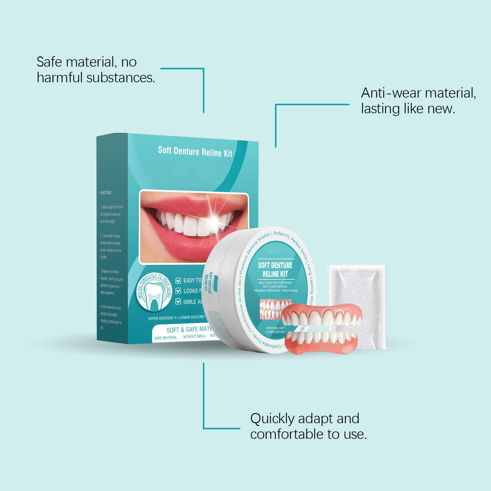 Cosmetic Teeth Veneer Set Modify Neat Comfortable Beautiful Repair Tooth Fill Gap