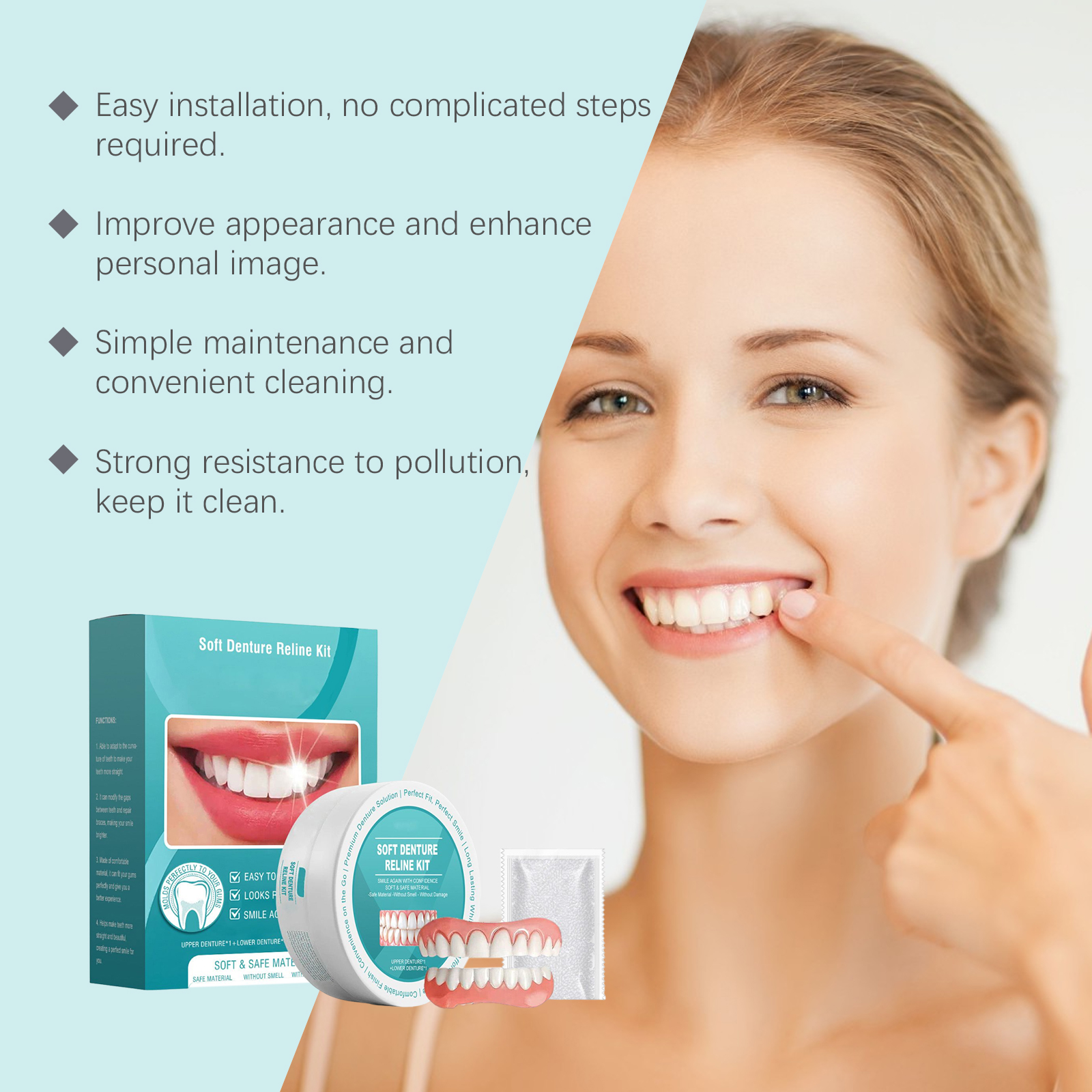 Cosmetic Teeth Veneer Set Modify Neat Comfortable Beautiful Repair Tooth Fill Gap