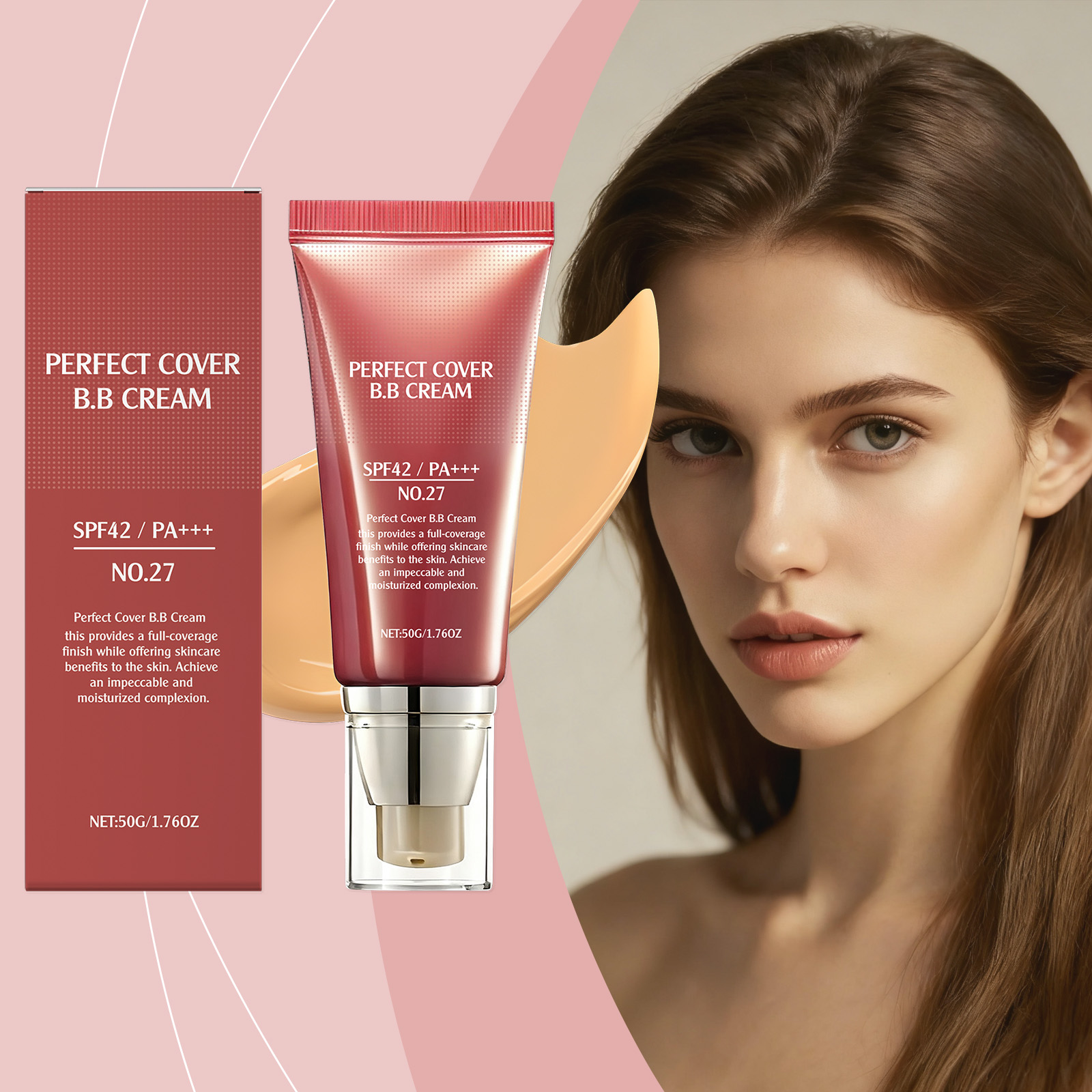 Dark Skin Soft Concealing Bb Cream Light Hydrating Bright Matte Sheer Fine Texture Moist Facial Makeup