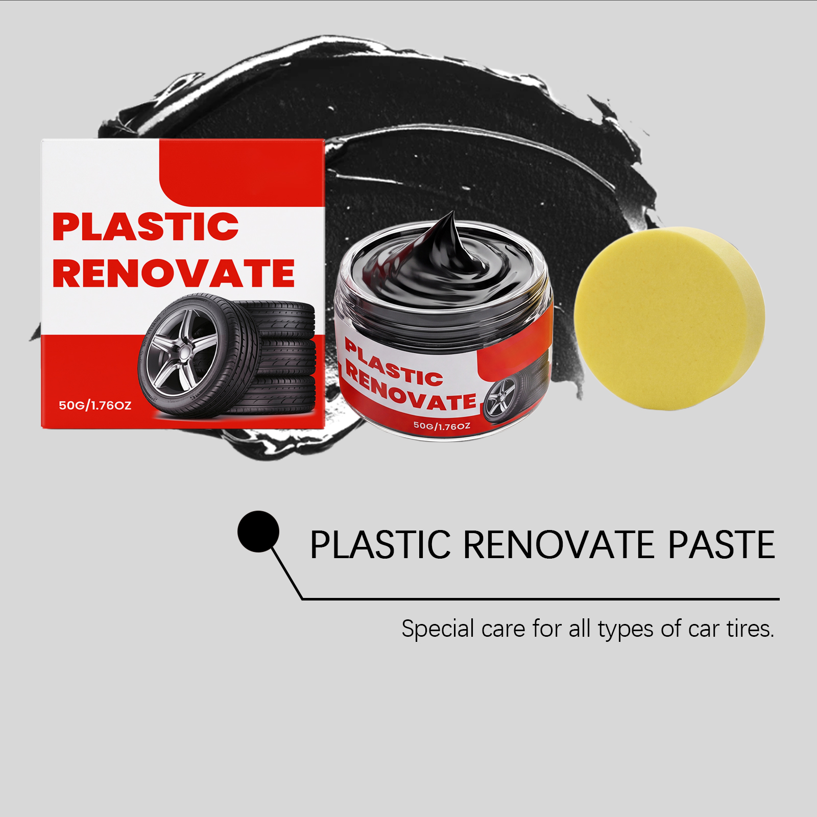 Plastic Renovation Paste Auto Gloss Renew Maintenance Interior Exterior All Plastic Parts Daily Cleaning Care