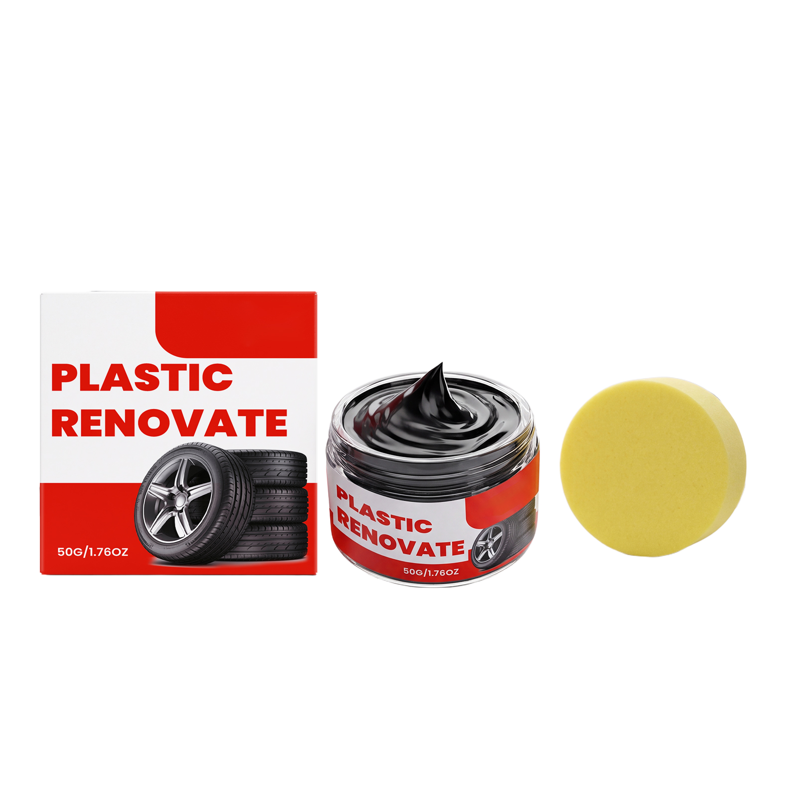 Plastic Renovation Paste Auto Gloss Renew Maintenance Interior Exterior All Plastic Parts Daily Cleaning Care