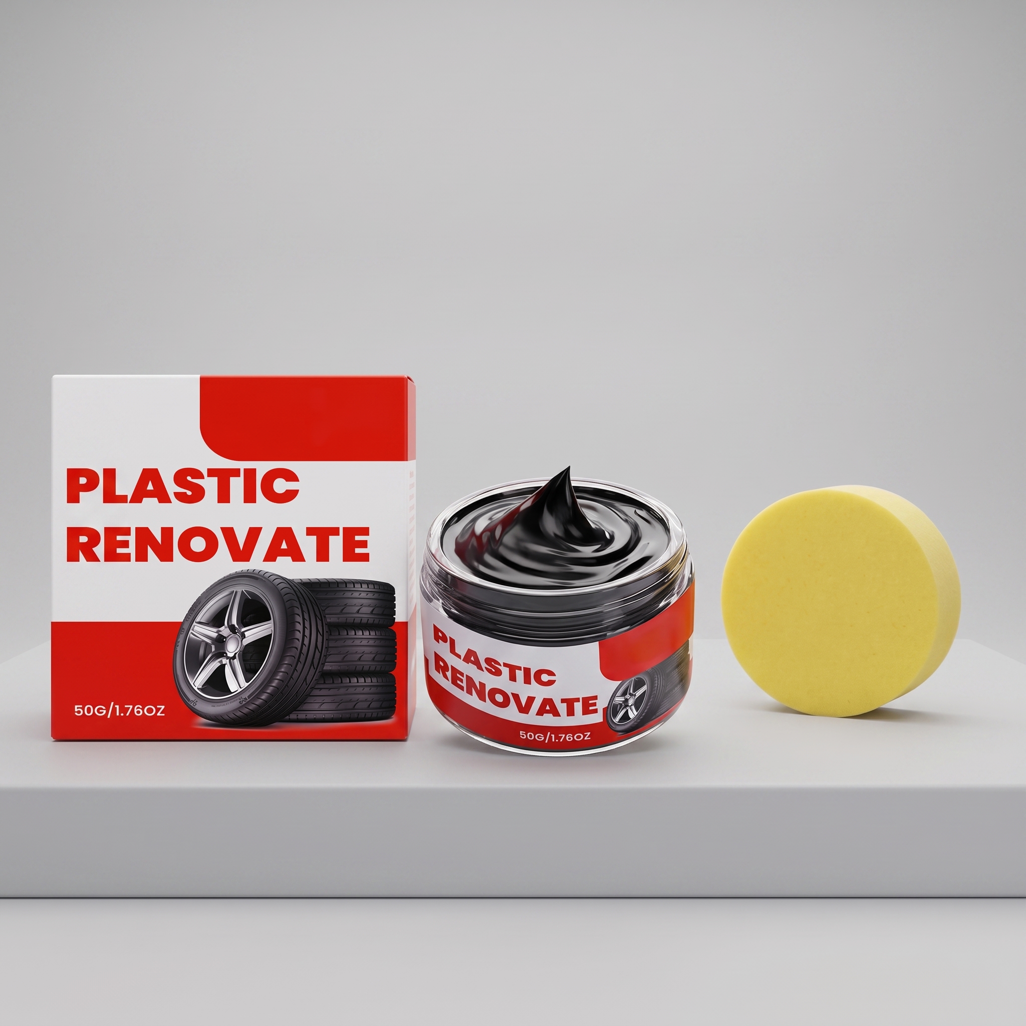 Plastic Renovation Paste Auto Gloss Renew Maintenance Interior Exterior All Plastic Parts Daily Cleaning Care