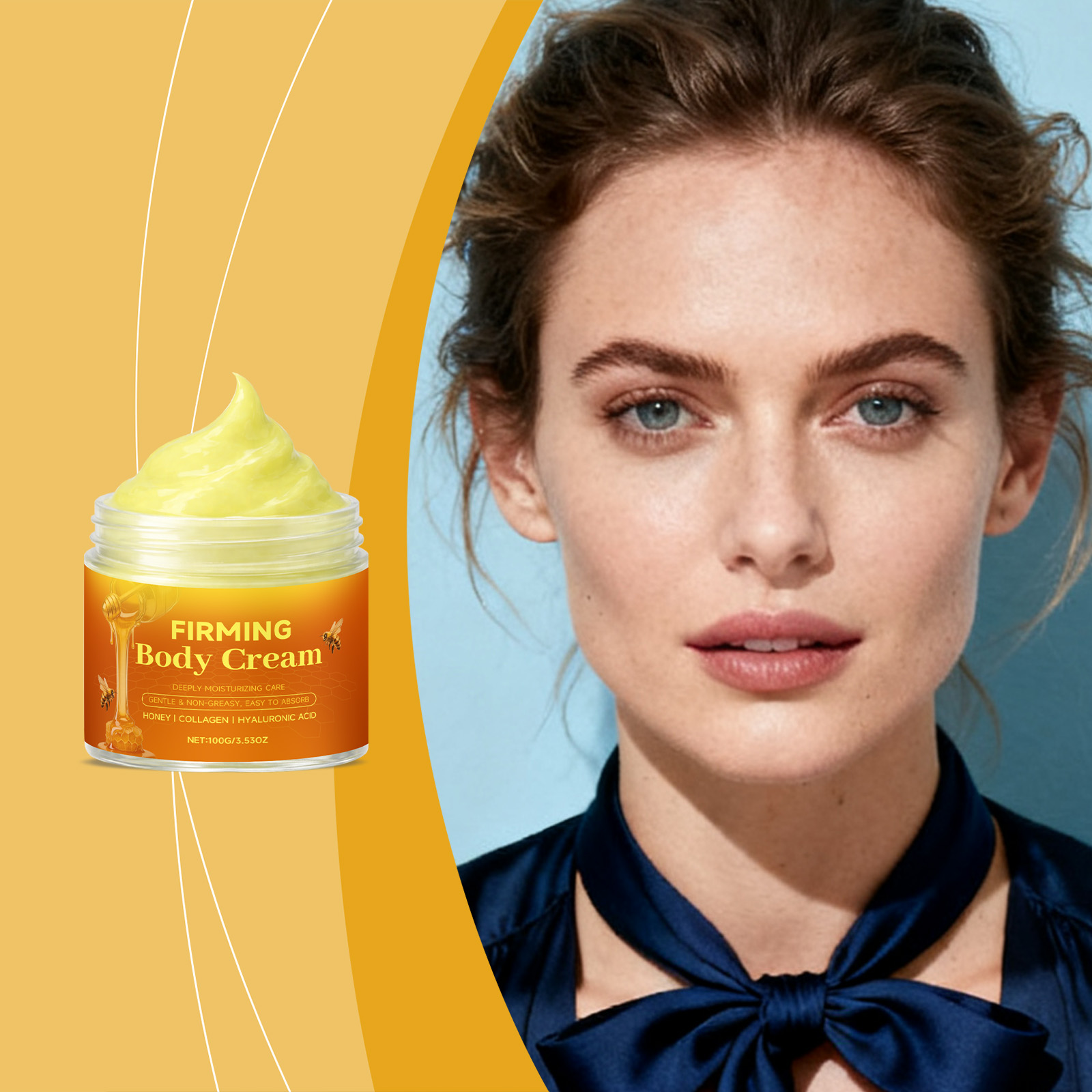 Honey Cream Mild Moisturizing Skin Facial Hydrating Refreshing Soft Smooth Glossy Nourishing Smearing Cream