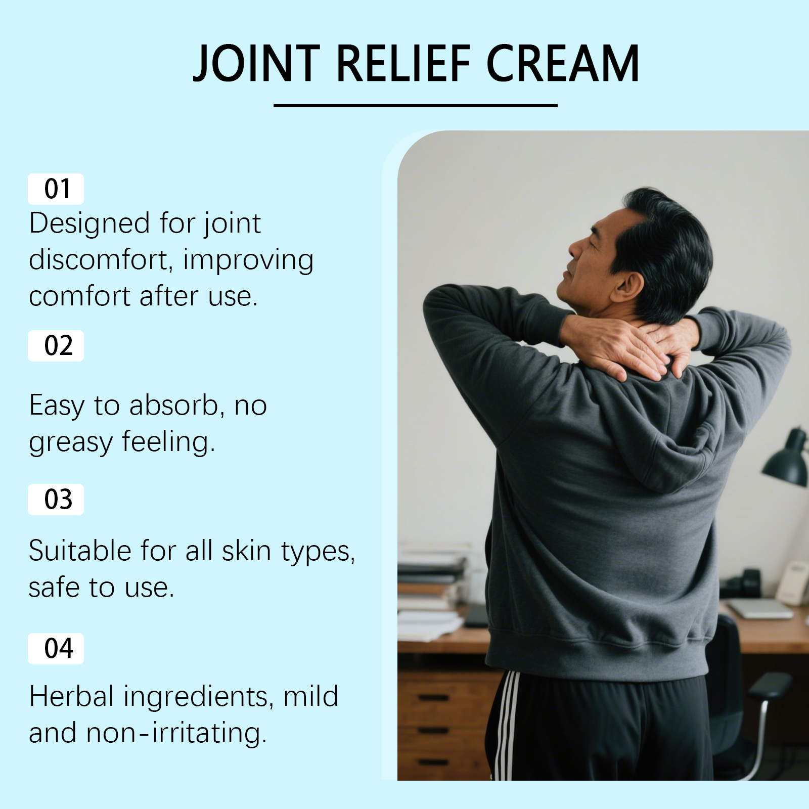 Joint Care Cream Nourishing Gentle Skin Care For Elbow Knee External Massage