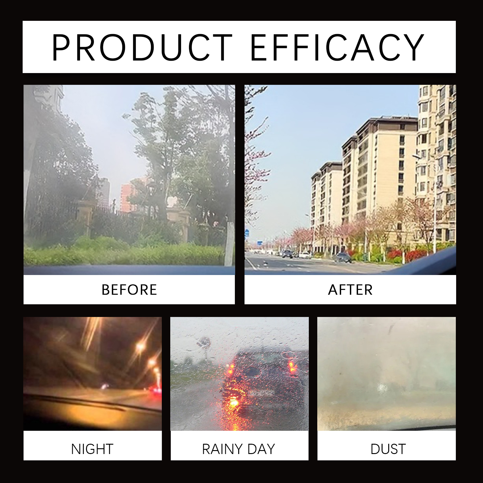 Auto Glass Polishing Liquid Cleaning Window Stains Renovating Brightening Maintenance Clear Vision Care Liquid