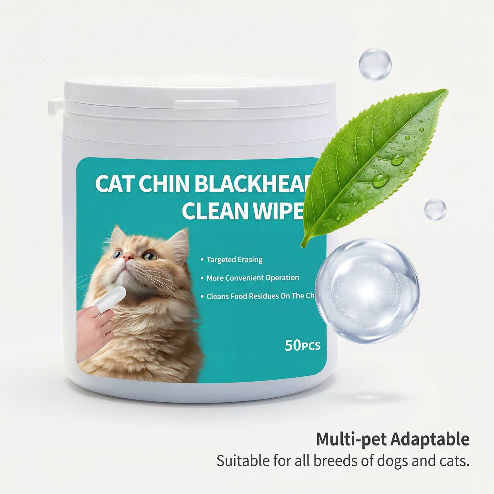 Cat Cleaning Chin Finger Wipes Mild Purify Pet Hair Neat Comfort Fresh