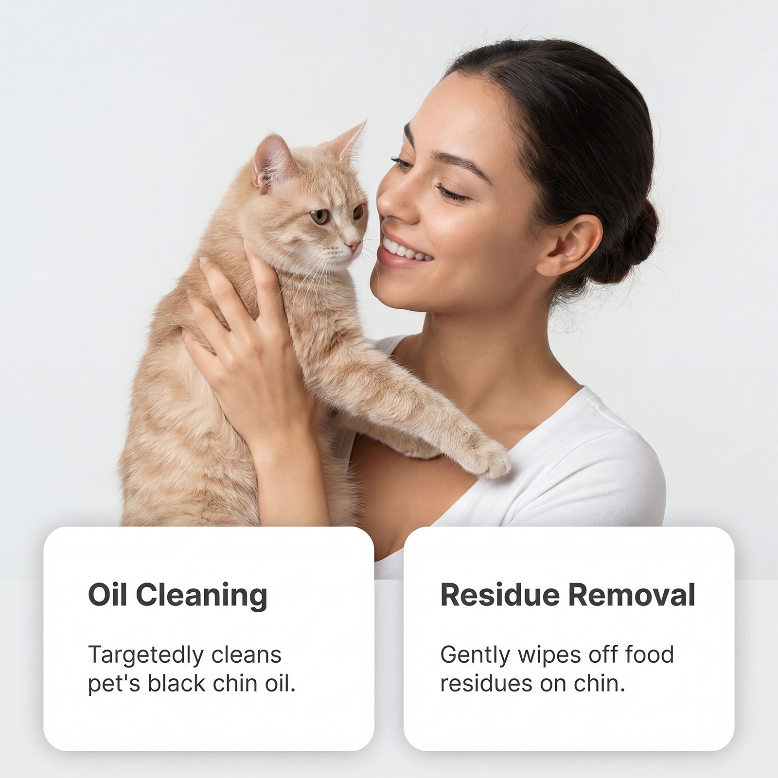 Cat Cleaning Chin Finger Wipes Mild Purify Pet Hair Neat Comfort Fresh