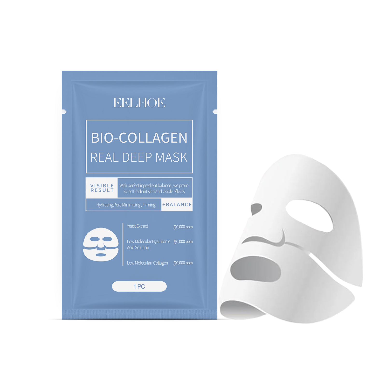 Collagen Face Mask Sheet Hydrating Moisturizing Skin Nourishing For Glowing Complexion Daily Facial Care