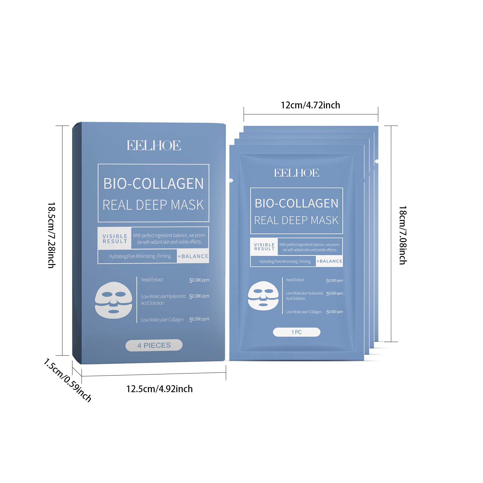 Collagen Face Mask Sheet Hydrating Moisturizing Skin Nourishing For Glowing Complexion Daily Facial Care