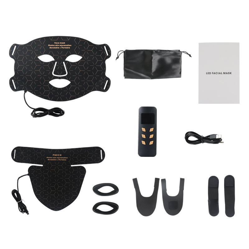 (Only Light Therapy Face Mask) Light Therapy Face Masks Red Light Face Mask 850Nm Near Infrared Therapy Light Therapy Skin Mask Led Therapy Mask 4 Color At-Home LED Red Light Therapy Mask